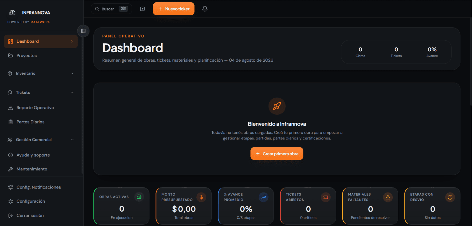 Construction operations product interface
